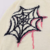 Y2K  Star Spider Sweater Goth Punk Harajuku Hip Hop Streetwear Sweaters Men 2023 Fall Winter Oversized Knitted Jumper Pullover Black