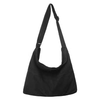 Y2K GorpCore Black / 39cm x13cm x35cm Simple Solid Color College Shoulder Bag Women Male Student Canvas Crossbody Bag Men Cool Schoolbags Female Travel Messenger Bags