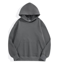Y2K  Dark Grey / XS(35-40kg) / CHINA 500GSM Heavy Weight Fashion Men's Hoodies New Autumn Winter Casual Thick Cotton Men's Top Solid Color Hoodies Sweatshirt Male