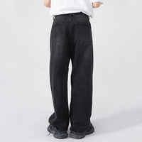 Y2K  IEFB Men's Jeans New Korean Personality Straight Wide Leg Pants 2023 Fashion Autumn Winter Vintage Male Trousers 9A5577