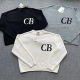 Y2K  Oversized Cole Buxton Sweater Men Women 1:1 Best Quality Black Gray Sweatshirts Knit Jacquard Sweater