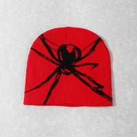 Y2K  Red / One Size Knitting Cap Beanie Bonnet Y2k Beanies Fashion Print Men Women's Cap Warm Winter Hats Fashion Wool  Cold Caps Unisex Accessories
