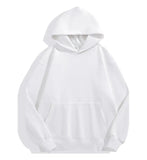Y2K  WHITE / XS(35-40kg) / CHINA 500GSM Heavy Weight Fashion Men's Hoodies New Autumn Winter Casual Thick Cotton Men's Top Solid Color Hoodies Sweatshirt Male