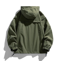 Y2K  Black Camping Jacket Men Windbreak Coat Plus Size 8XL Fashion Casual Waterproof Jacket Male Solid Color Outerwear Big Size