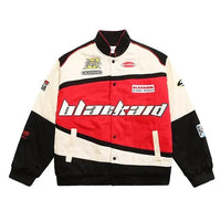Y2K GorpCore Rouge / M 55-65KG Embroidered Racing Jacket Embroidered Racing Jacket | Y2K-GorpCore™